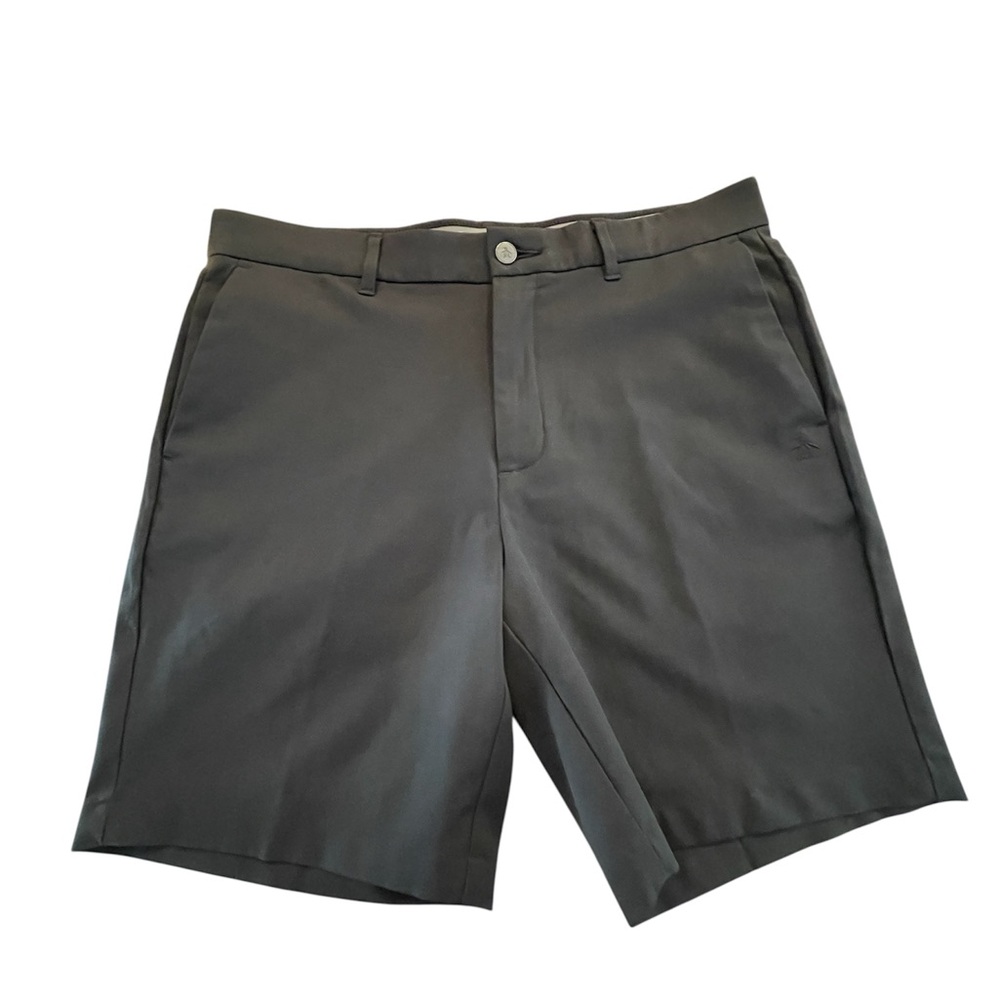 Original Penguin Black Flat Front Shorts